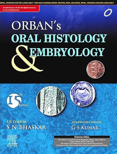 Orban's Oral Histology and Embryology 15th Edition by S N Bhaskar and G S Kumar textbook cover